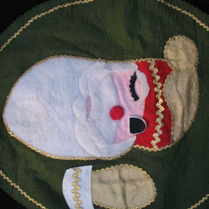 NEW CHRISTMAS Holiday Olive Green SANTA CLAUS TOILET SEAT Fabric COVER 2-Sided