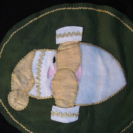 NEW CHRISTMAS Holiday Olive Green SANTA CLAUS TOILET SEAT Fabric COVER 2-Sided