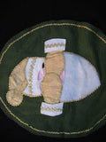 NEW CHRISTMAS Holiday Olive Green SANTA CLAUS TOILET SEAT Fabric COVER 2-Sided