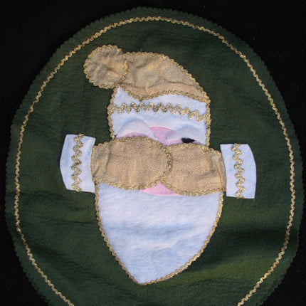 NEW CHRISTMAS Holiday Olive Green SANTA CLAUS TOILET SEAT Fabric COVER 2-Sided