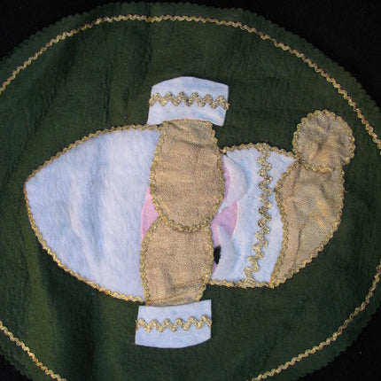 NEW CHRISTMAS Holiday Olive Green SANTA CLAUS TOILET SEAT Fabric COVER 2-Sided