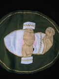 NEW CHRISTMAS Holiday Olive Green SANTA CLAUS TOILET SEAT Fabric COVER 2-Sided