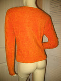 Womens Sweaters Tops BRIGHT ORANGE Long Sleeve V-Neck Vneck Winter Fall Season Layering Sweater Sweatshirt TOP SHIRT size Medium Women Cold Days Clothes Cheap Affordable Fashion Clothing