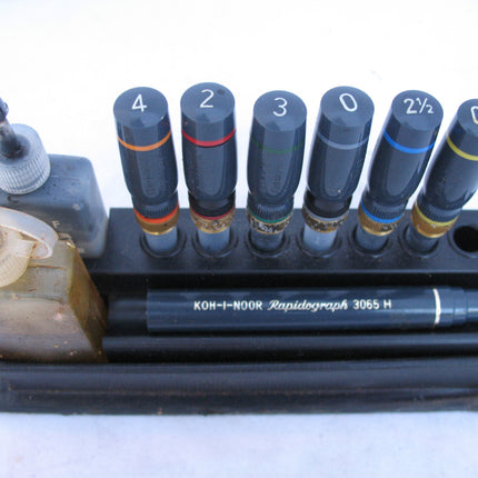 Vintage Antique KOH-I-NOOR RAPIDOGRAPH Engineering Drafting Drawing Lettering PENS PEN