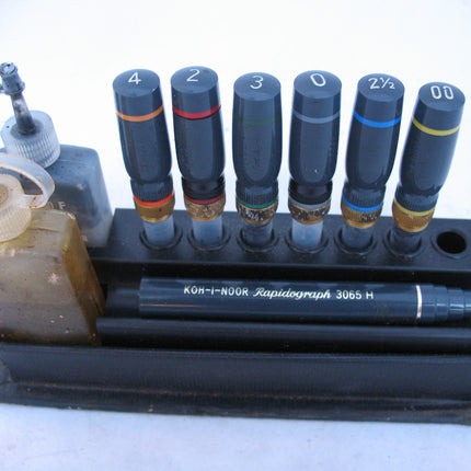 Vintage Antique KOH-I-NOOR RAPIDOGRAPH Engineering Drafting Drawing Lettering PENS PEN