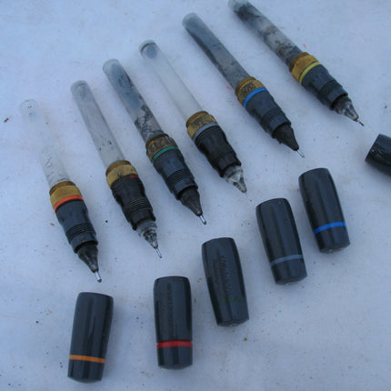 Vintage KOH-I-NOOR KOHINOOR RAPIDOGRAPH Engineering Drafting Drawing Lettering PENS PEN