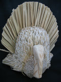 VINTAGE THANKSGIVING DAY Holiday TURKEY Natural Grass 3D Art Carved Carving Wood Wooden Dining Table Dinner Party Setting Centerpiece Home Decors Decorations