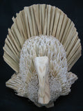 VINTAGE THANKSGIVING DAY Holiday TURKEY Natural Grass 3D Art Carved Carving Wood Wooden Dining Table Dinner Party Setting Centerpiece Home Decors Decorations