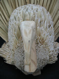 VINTAGE THANKSGIVING DAY Holiday TURKEY Natural Grass 3D Art CARVED Wood Dining Table Dinner Home Decors Decorations