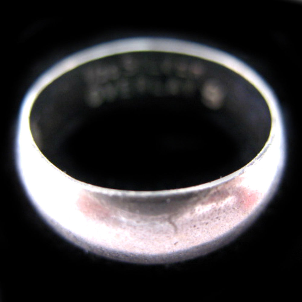 Vintage Old 1/20 SILVER OVERLAY WEDDING Engagement Womens Mens RING BAND size 5