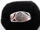 STERLING SILVER Marked 925 Crystal Stones GOLF CLUB Golfer Womens Ladies RING size 7