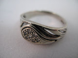 STERLING SILVER Marked 925 Crystal Stones GOLF CLUB Golfer Womens Ladies RING size 7
