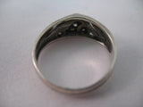 STERLING SILVER Marked 925 Crystal Stones GOLF CLUB Golfer Womens Ladies RING size 7