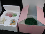 NEW AVON EASTER SPRING GARDEN CANDLE Ceramic Dish Holder SET CANDLES Bunny Rabbit Duck Pink Rose Flower