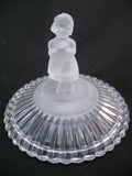 AVON GOEBEL HUMMEL Frost FROSTED GIRL LEAD CRYSTAL GLASS Figurine Trinket BOX Collectible Collectibles Figurines