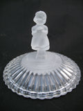 AVON GOEBEL HUMMEL Frost FROSTED GIRL LEAD CRYSTAL GLASS Figurine Trinket BOX Collectible Collectibles Figurines