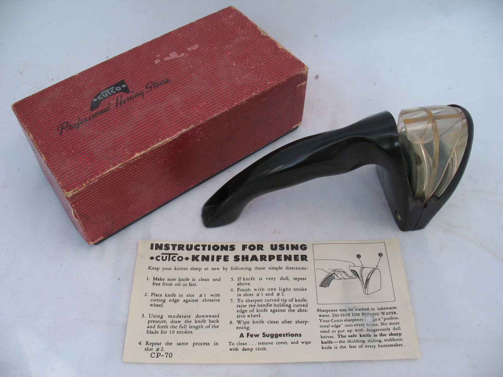 VINTAGE CUTCO HONING STONE SHARPENER SHARPENING TOOL TOOLS