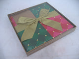 NEW AVON Christmas Holiday Holidays Birthday Birthdays SQUARE GIFT WRAP BOX GIFTS BOXES Folding Collapsible LID RIBBON NOTE CARD Easy To Assemble Ready Made Container Containers Giving Give Present Presents