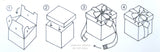 NEW AVON Christmas Holiday Birthday SQUARE GIFT WRAP BOX GIFTS BOXES Folding Collapsible with LID, RIBBON, NOTE CARD