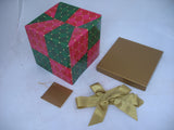 NEW AVON Christmas Holiday Holidays Birthday Birthdays SQUARE GIFT WRAP BOX GIFTS BOXES Folding Collapsible LID RIBBON NOTE CARD Easy To Assemble Ready Made Container Containers Giving Give Present Presents