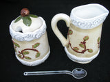 NEW CHRISTMAS DAY THANKSGIVING Holiday SUGAR And CREAM CREAMER CERAMIC SET Holiday Dining Party Family Dinner Table Kitchen Home Decors Decorations