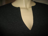 Womens Sweaters Tops Dark GRAY GREY LONG SLEEVE V-NECK VNECK TOP SHIRT Winter Clothes Clothing Front Pocket Medium
