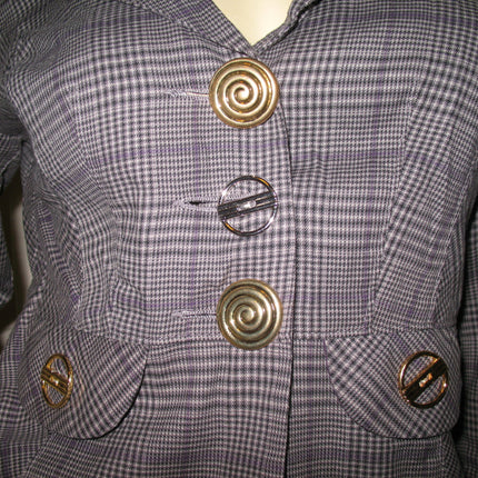 Vintage Y2K Candies Plaid Blazer Jacket Preppy Academia Clueless Corpcore Office