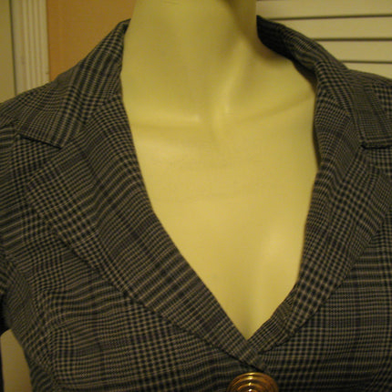Vintage Y2K Candies Plaid Blazer Jacket Preppy Academia Clueless Corpcore Office