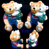 NEW NIB SALT PEPPER SHAKER TEDDY BEAR CERAMIC Set CHRISTMAS THANKSGIVING Dinner