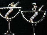 NEW NIB VINTAGE AVON Surgical Steel Posts PIERCED DANGLING DANGLE EARRINGS Faux Pearls