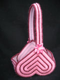HANDMADE HANDCRAFTED PINK RED Maroon STRIPE STRIPED HEART HEARTS VALENTINE VALENTINES DAY GIFT GIFTS BASKET CONTAINER CONTAINERS BASKETS LOVE ROMANCE ROMANTIC SWEETHEART Arts And Crafts Craft Crafting Home Decors Decorations