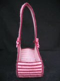 HANDMADE Craft PINK RED Maroon STRIPE STRIPED HEART HEARTS VALENTINE VALENTINES DAY GIFT BASKET CONTAINERS BASKETS