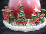NEW CHRISTMAS SANTA CLAUS WORKSHOP RED Scented CANDLE JAR + Ceramic Topper Dish