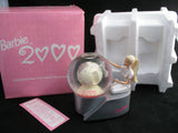 NEW AVON BLONDE BARBIE 2000 Mattel MILLENNIUM Music MUSICAL SNOWGLOBE Glass BALL