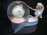 NEW AVON BLONDE BARBIE 2000 Mattel MILLENNIUM Music MUSICAL SNOWGLOBE Glass BALL Barbie Dolls Collectors Collectible