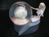 NEW AVON BLONDE BARBIE 2000 Mattel MILLENNIUM Music MUSICAL SNOWGLOBE Glass BALL Barbie Dolls Collectors Collectible