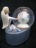 NEW AVON BLONDE BARBIE 2000 Mattel MILLENNIUM Music MUSICAL SNOWGLOBE Glass BALL