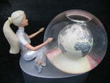 NEW AVON BLONDE BARBIE 2000 Mattel MILLENNIUM Music MUSICAL SNOWGLOBE Glass BALL Barbie Dolls Collectors Collectible