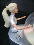 NEW AVON BLONDE BARBIE 2000 Mattel MILLENNIUM Music MUSICAL SNOWGLOBE Glass BALL Barbie Dolls Collectors Collectible