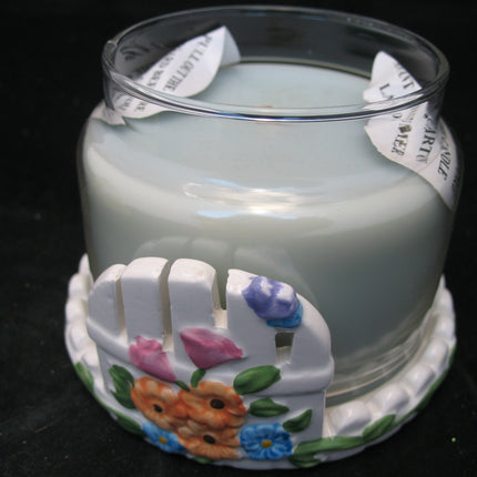 NEW NIB AVON SPRING FLORAL FLOWERS GARDEN Scented JAR CANDLE LIGHT Ceramic LAMP SHADE SET