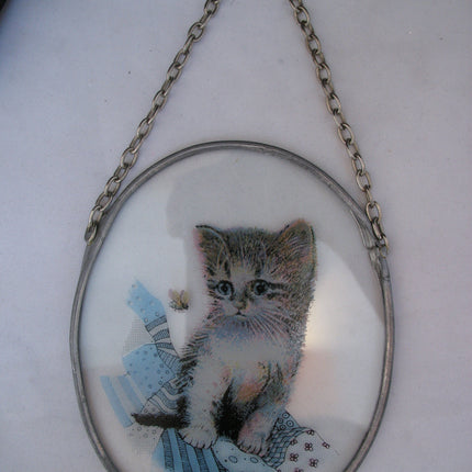 CAT CATS KITTY KITTENS Painted SUNCATCHER SUNCATCHERS SUN CATCHER Glass Window Wall Hanging Home Decors Decorations