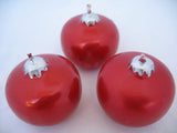 NEW NIB LOT 9-pcs SET CHRISTMAS Holiday FLOATING BALL CANDLES Gold NAVY BLUE RED