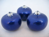 NEW NIB LOT 9-pcs SET CHRISTMAS Holiday FLOATING BALL CANDLES Gold NAVY BLUE RED