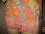 MADE In USA TWENTY ONE Womens Tops White Multi Color Colored Floral Flower Flowers Pattern Print SHEER Fabric See Through SPAGHETTI Strap Straps Cami CAMISOLE TOP Size Small Sexy Intimate Romantic Night Sleep Sleeping Wear Sleepwear Women Fashion Summer Clothes Clothing