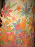 MADE In USA TWENTY ONE Womens Tops White Multi Color Colored Floral Flower Flowers Pattern Print SHEER Fabric See Through SPAGHETTI Strap Straps Cami CAMISOLE TOP Size Small Sexy Intimate Romantic Night Sleep Sleeping Wear Sleepwear Women Fashion Summer Clothes Clothing