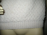 Womens Tops IVORY Dirty WHITE Knit Knitted Crochet CAP SLEEVE TOP SHIRT Casual Clothes Medium