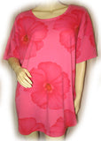 Womens Tops Shirts PINK RED ROSE ROSES Floral Flowers Printed Prints Pattern Sleepwear Sleeping Sleep Wear Casual Casuals TOP SHIRT DRESS Women Clothes Clothing
