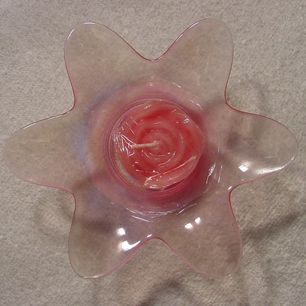 NEW TEALIGHT TEA LIGHT CANDLE GLASS HOLDER Decorative FLOWER Design Pattern +Box