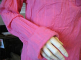 Womens Tops ISLANDER PEACH PINK Long Sleeve V-neck Hawaiian Tropical Beach Wear Beachwear TOP Medium Clothes