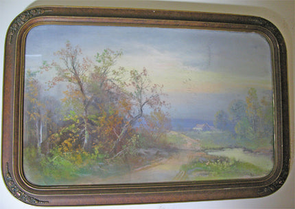 ANTIQUE VINTAGE Old ORIGINAL SIGNED Master PASTEL ART PAINTING Artist CHANDLER